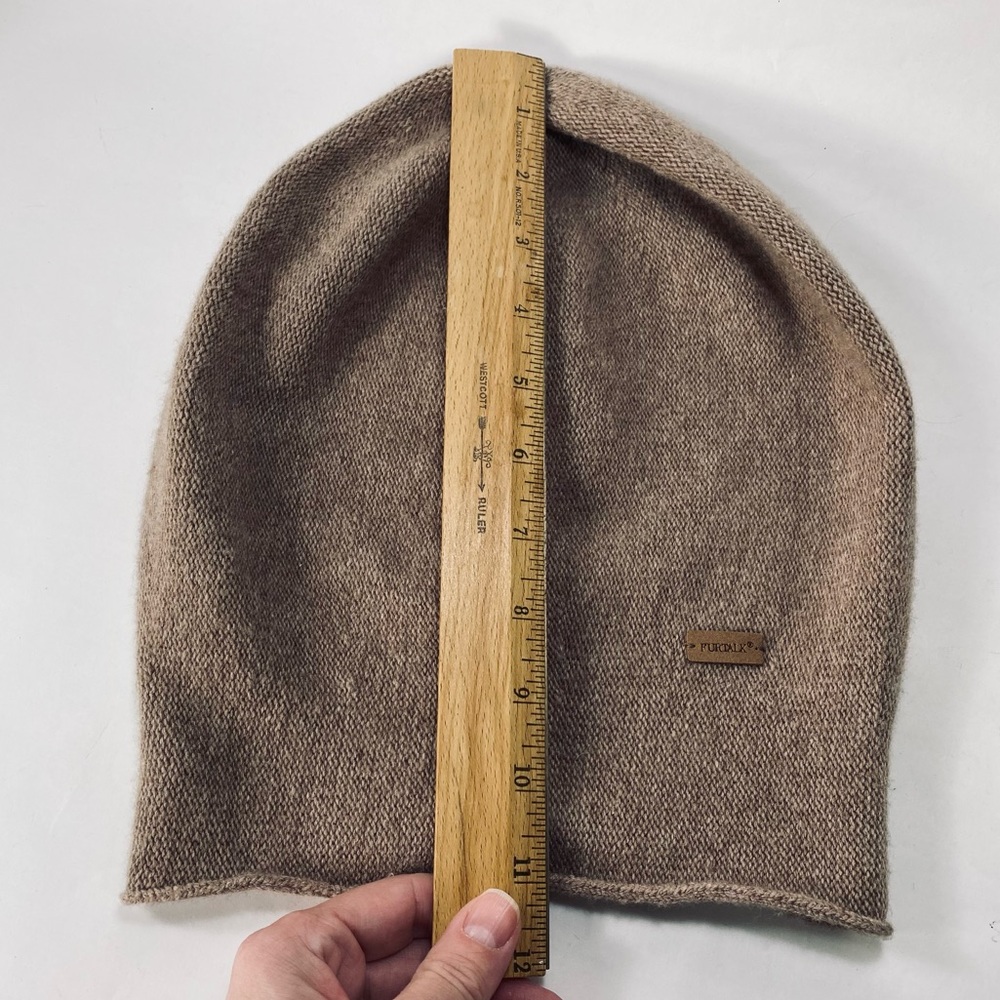 Furtalk Tan Knit Wool Cashmere Blend Slouchy Beanie - Picture 12 of 12